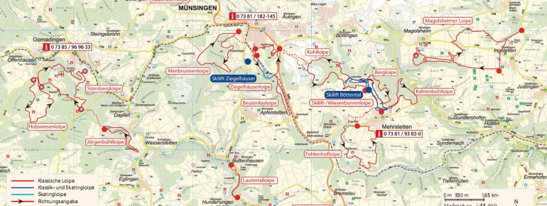 Loipenplan Münsingen Dottingen