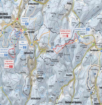 Loipenplan Neuhaus am Rennweg - Oberland