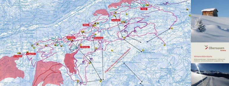 Loipenplan Obersaxen Mundaun Val Lumnezia