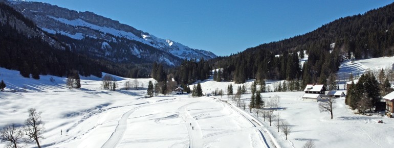 Die Rohrmoos-Loipe ist besonders schneesicher.