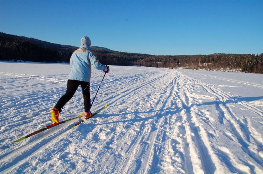 Die Rundloipe am Sognsvann-See gehört zu den schönsten in der Region