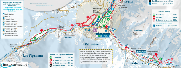 Loipenplan Pelvoux Vallouise