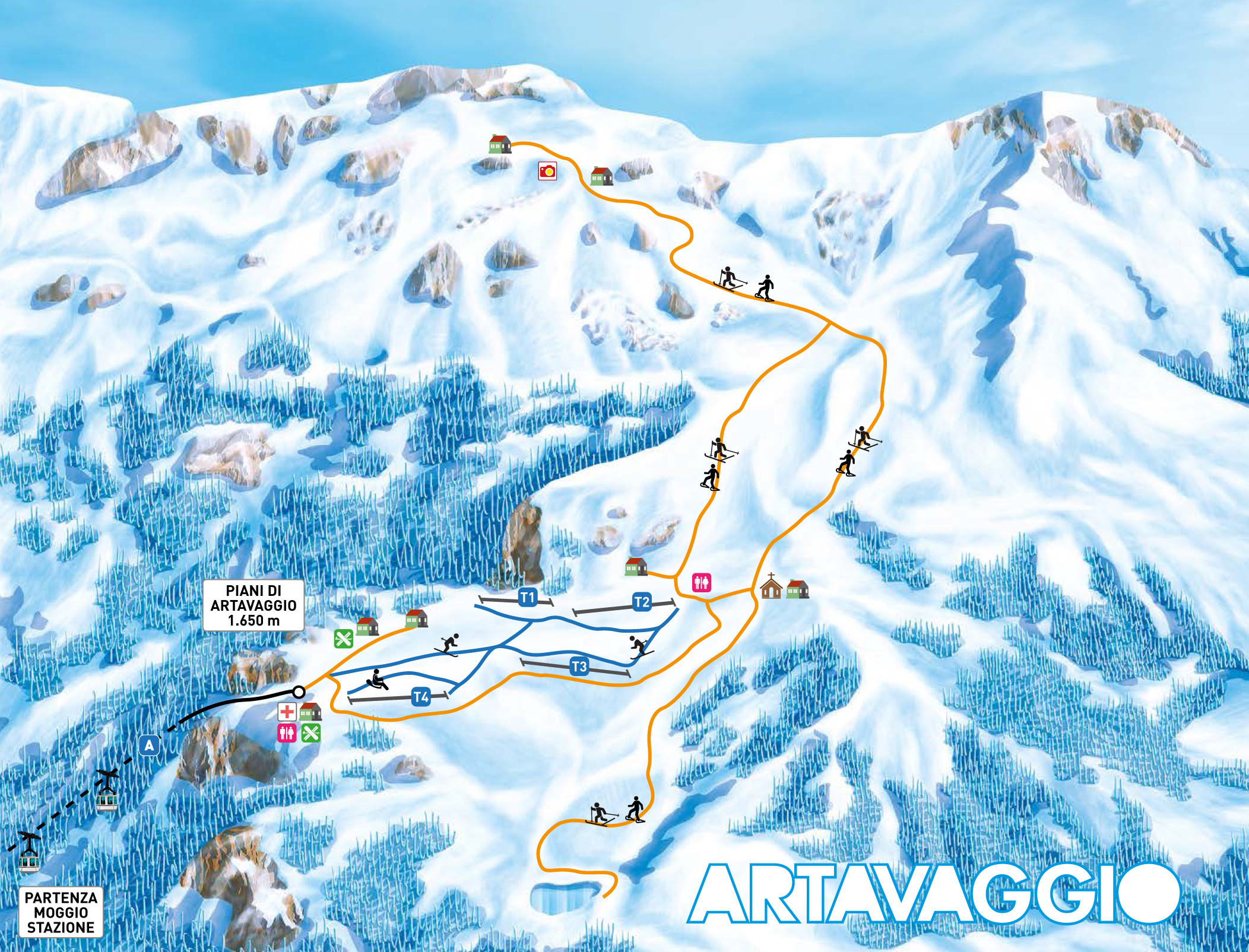 Loipenplan Paini di Artavaggio