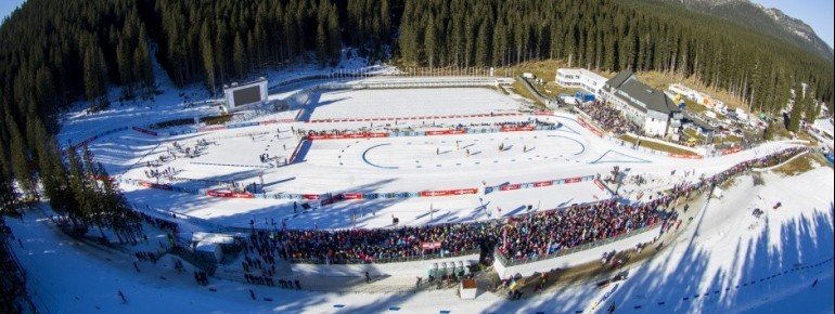 Das Biathlonstadion liegt mitten im Nationalpark Triglav.