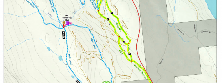 Loipenplan für den Revelstoke Nordic Ski Club