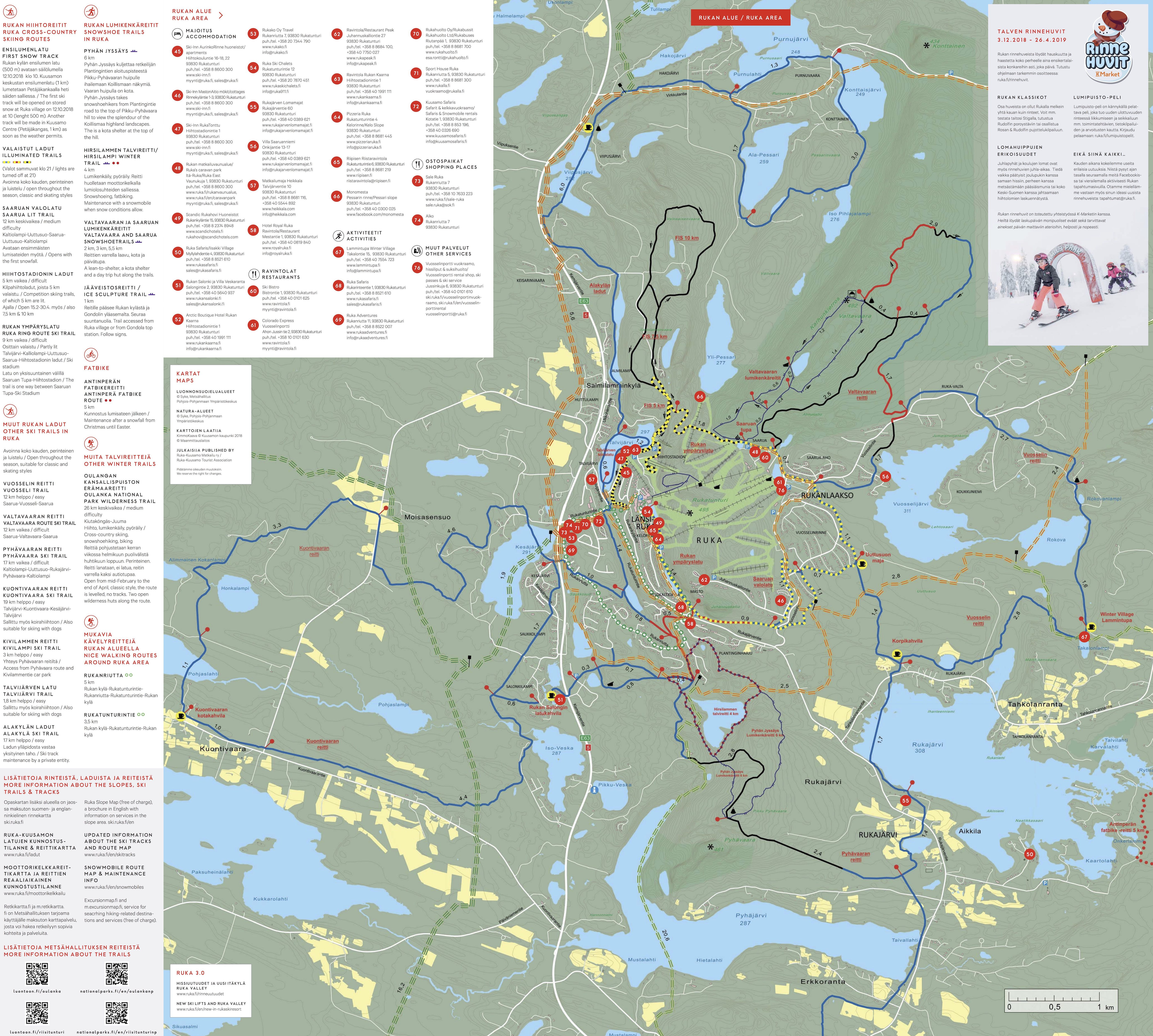 Loipenplan Ruka Kuusamo