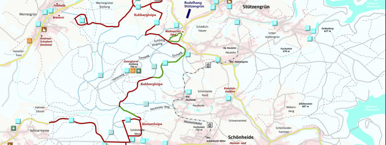 Loipenplan Kuhberg Stützengrün