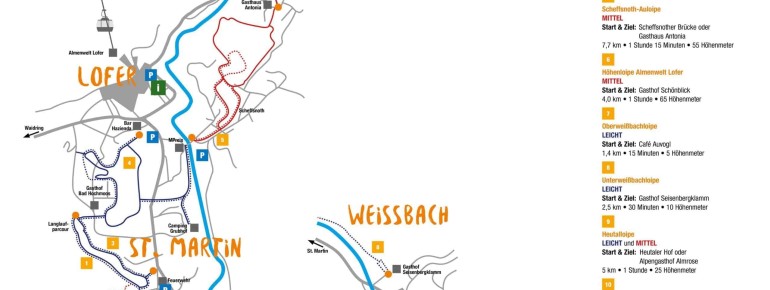 Loipenplan Salzburger Saalachtal