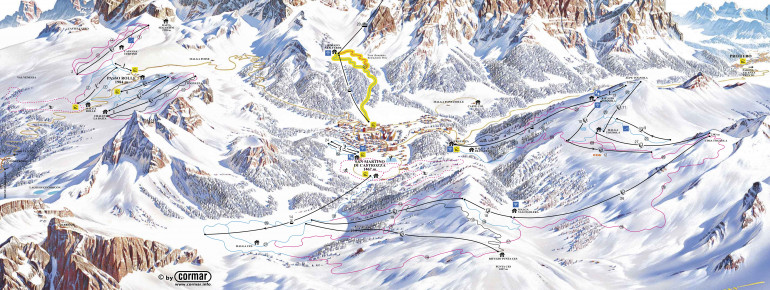 Loipenplan San Martino di Castrozza - Passo Rolle