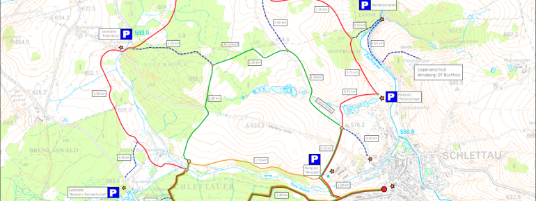 Loipenplan Schlettau-Scheibenberg