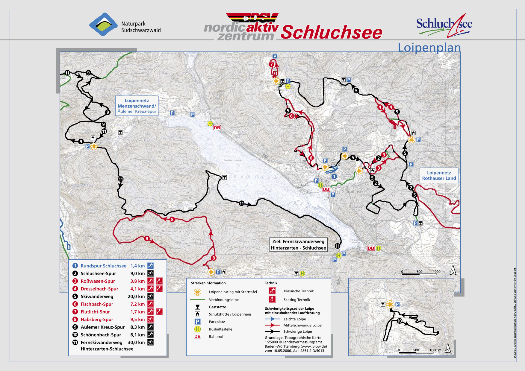 Loipenplan Schluchsee