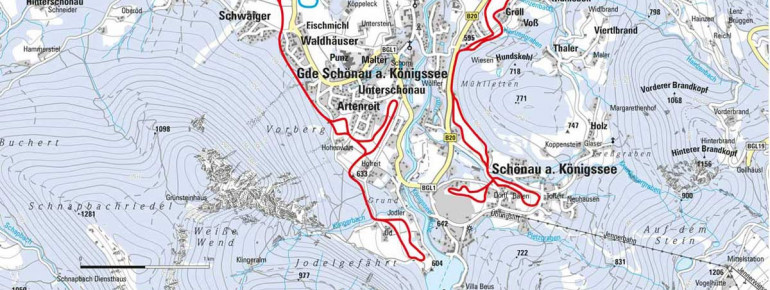 Loipenplan Schönau am Königssee