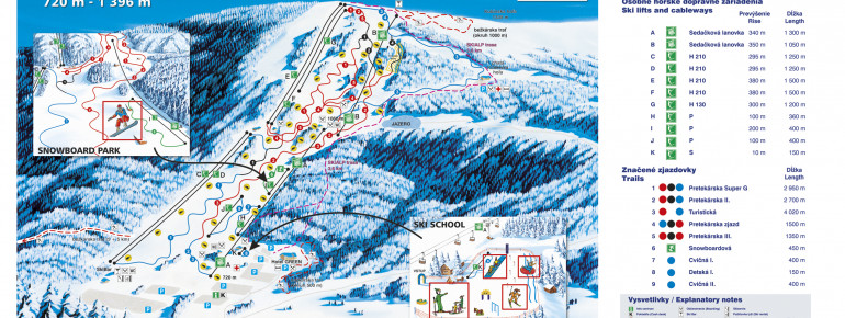 Loipenplan SKI PARK Kubinska hola