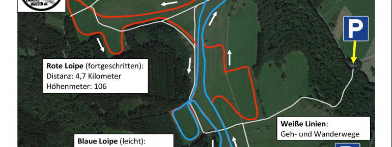 Loipenplan Skilanglaufzentrum Emmerzhausen (Westerwald)