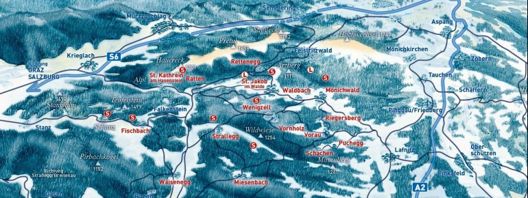 Loipenplan Joglland - Waldheimat