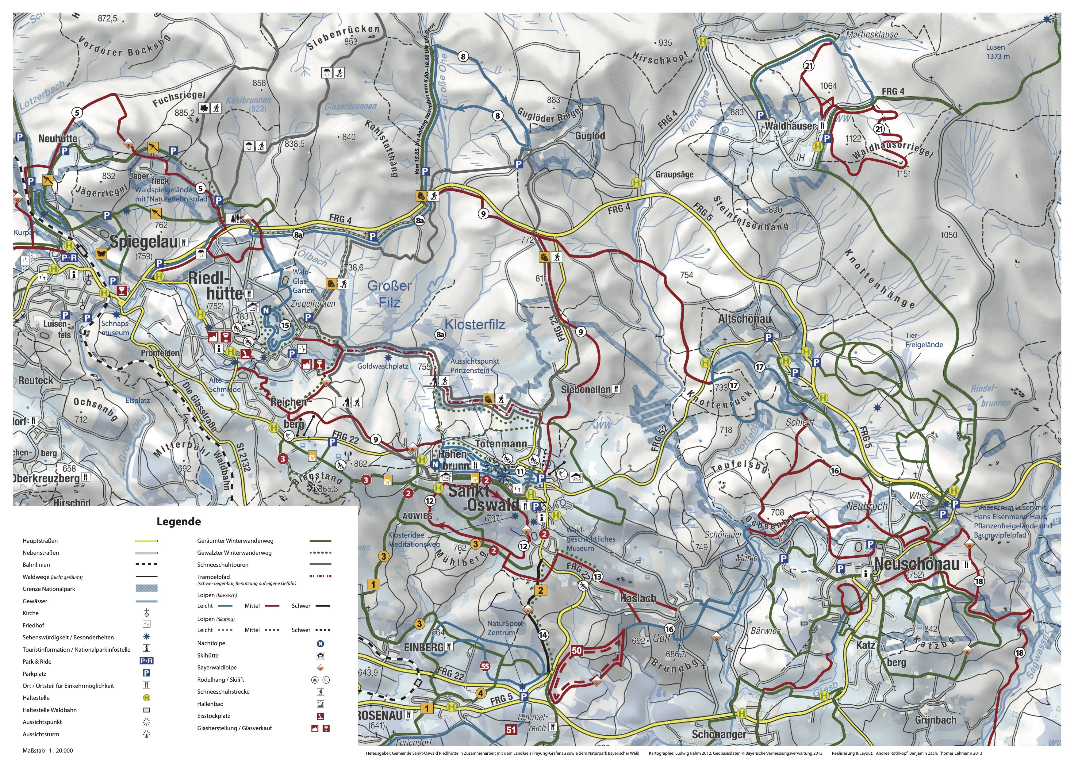 Loipenplan St. Oswald Riedlhütte