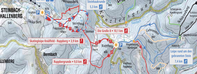 Loipenplan Ruppberg Knüllfeld