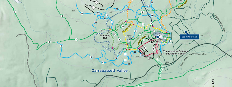 Trail map of Sugarloaf Outdoor Center