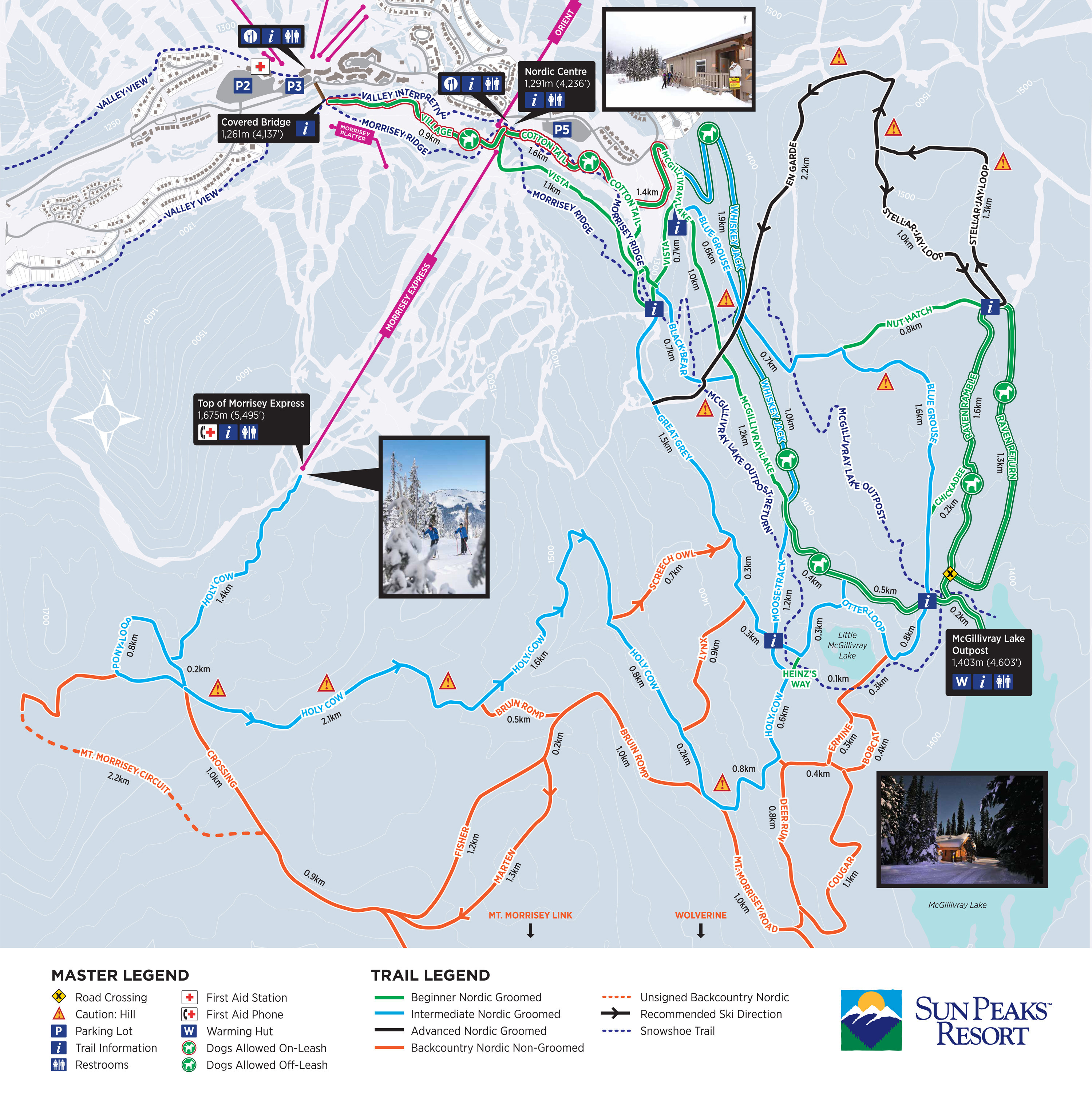 Loipenplan Sun Peaks