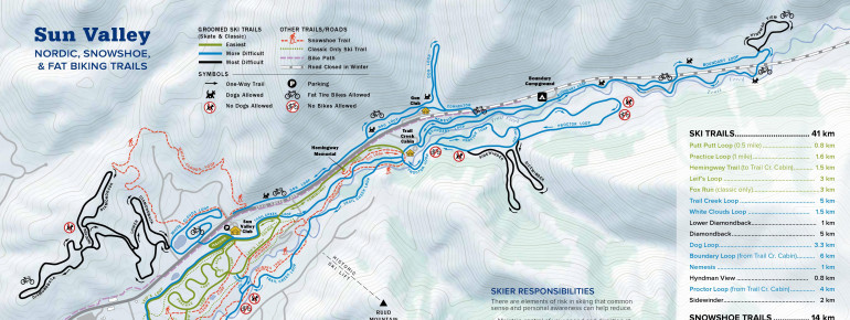 Loipenplan Sun Valley Nordic Center