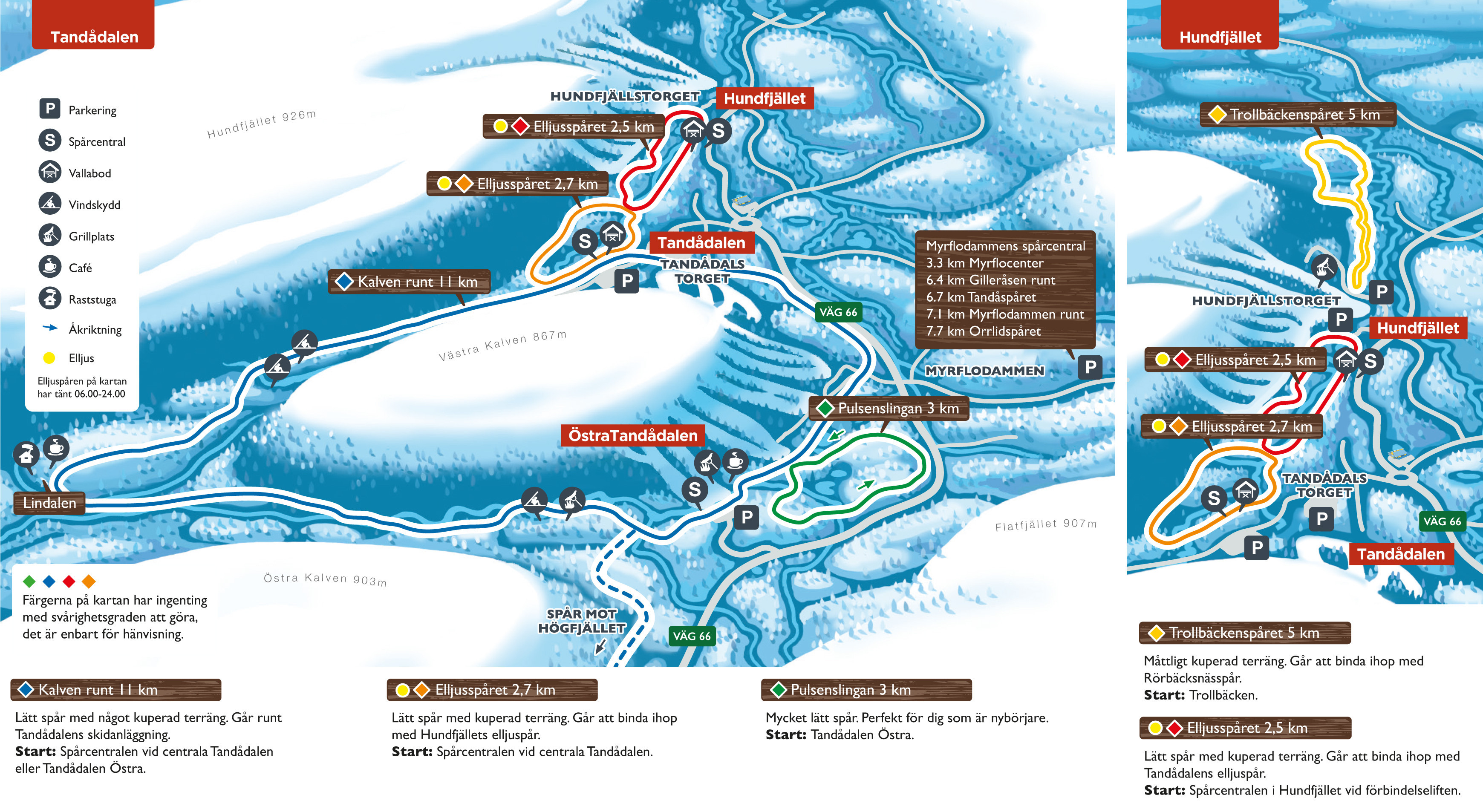 Loipenplan Tandadalen - Hundfjället