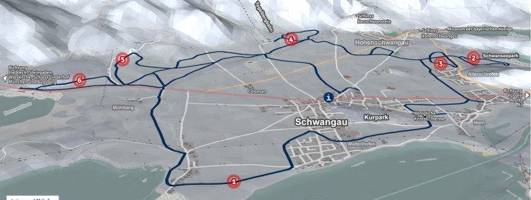 Loipenplan Schwangau - Tegelberg