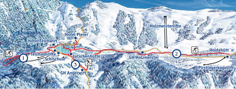 Loipenplan Teichalm - Sommeralm