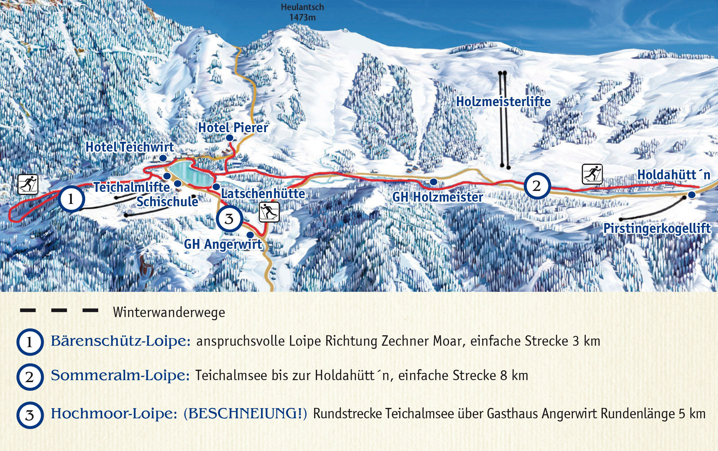 Loipenplan Teichalm - Sommeralm