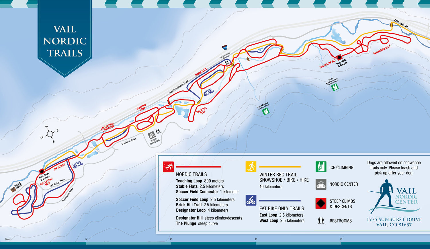 Loipenplan Vail Nordic Trails