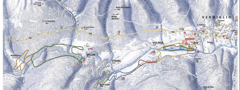 Loipenplan Passo Tonale - Ponte di Legno - Vermiglio