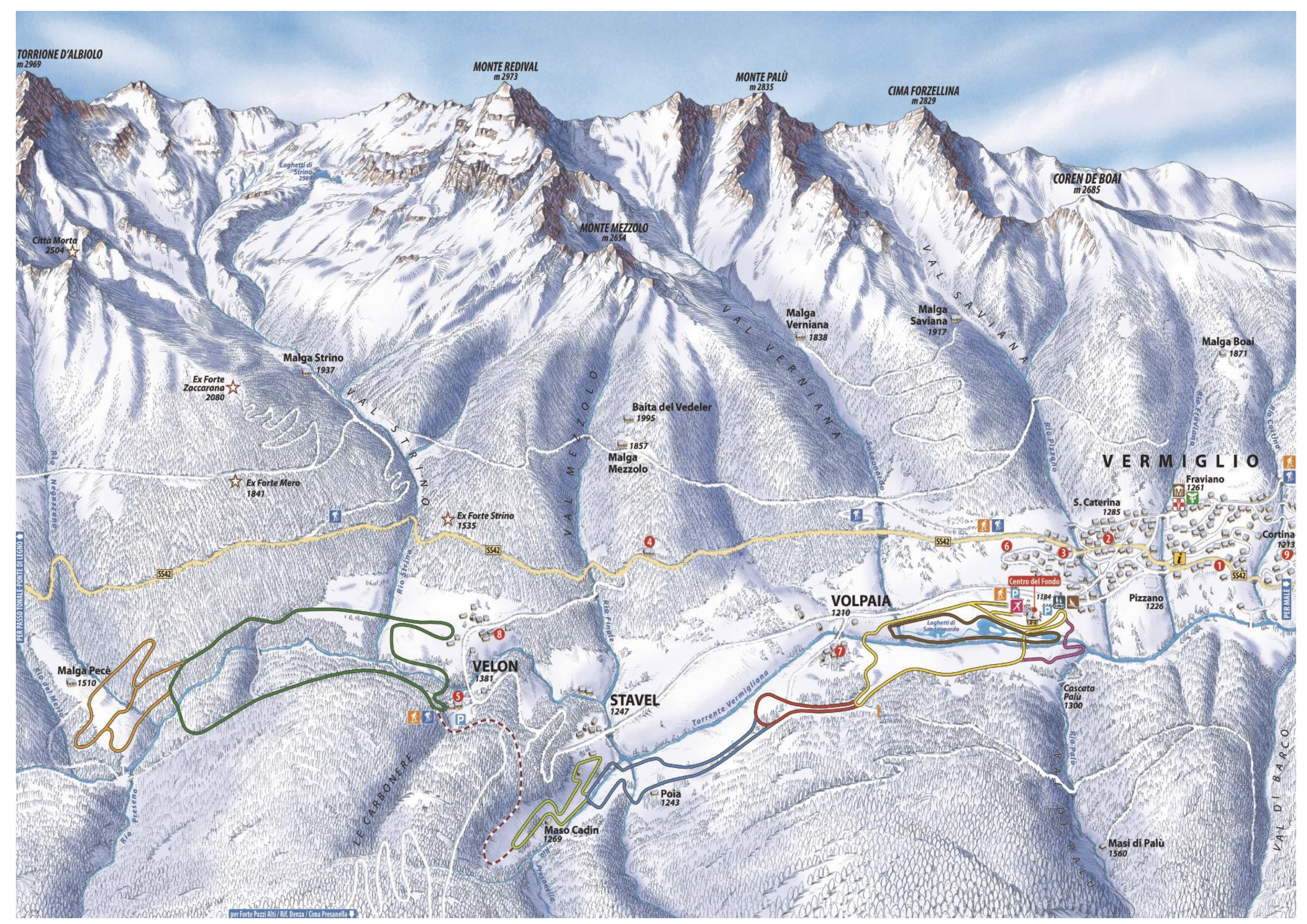 Loipenplan Vermiglio