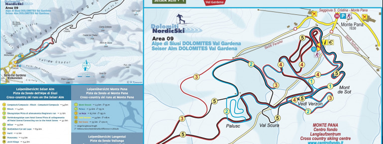 Loipenplan Val Gardena Gröden