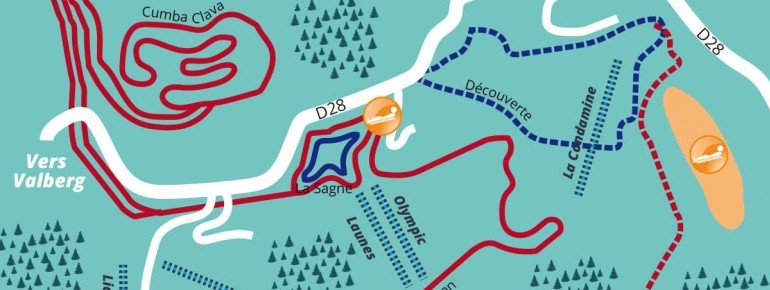 Loipenplan Valberg - Beuil - Les Launes