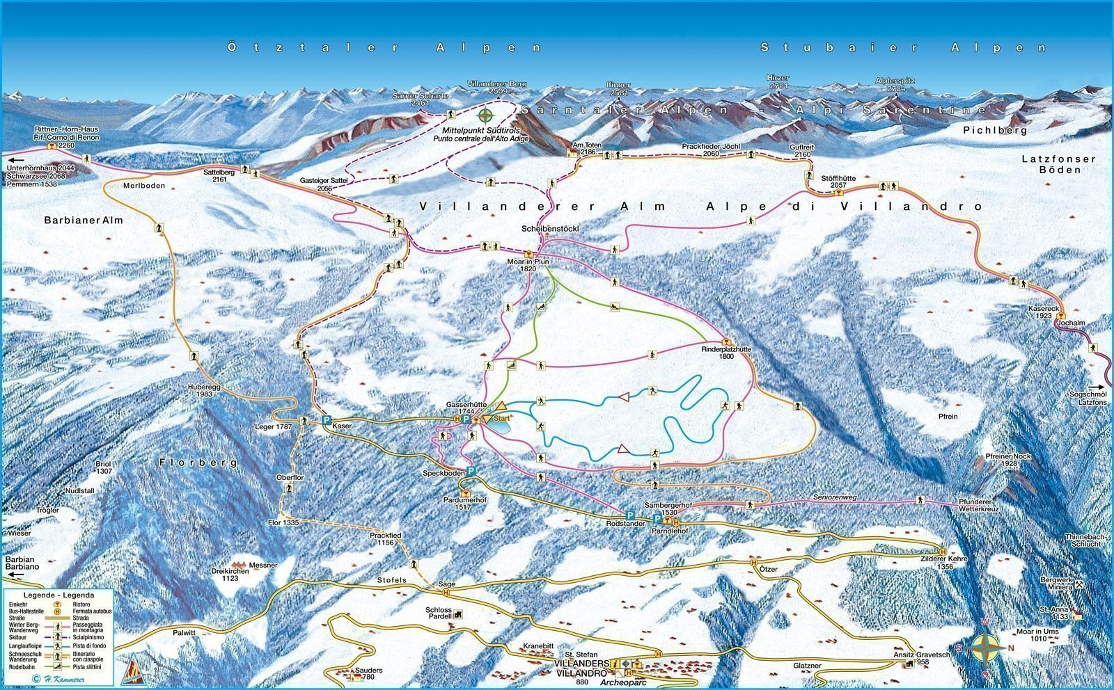 Loipenplan Villanderer Alm