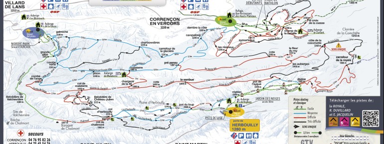 Loipenplan Villard de Lans – Corrençon-en-Vercors