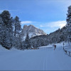 Halsl Loipe mit Blick zum Peitlerkofel