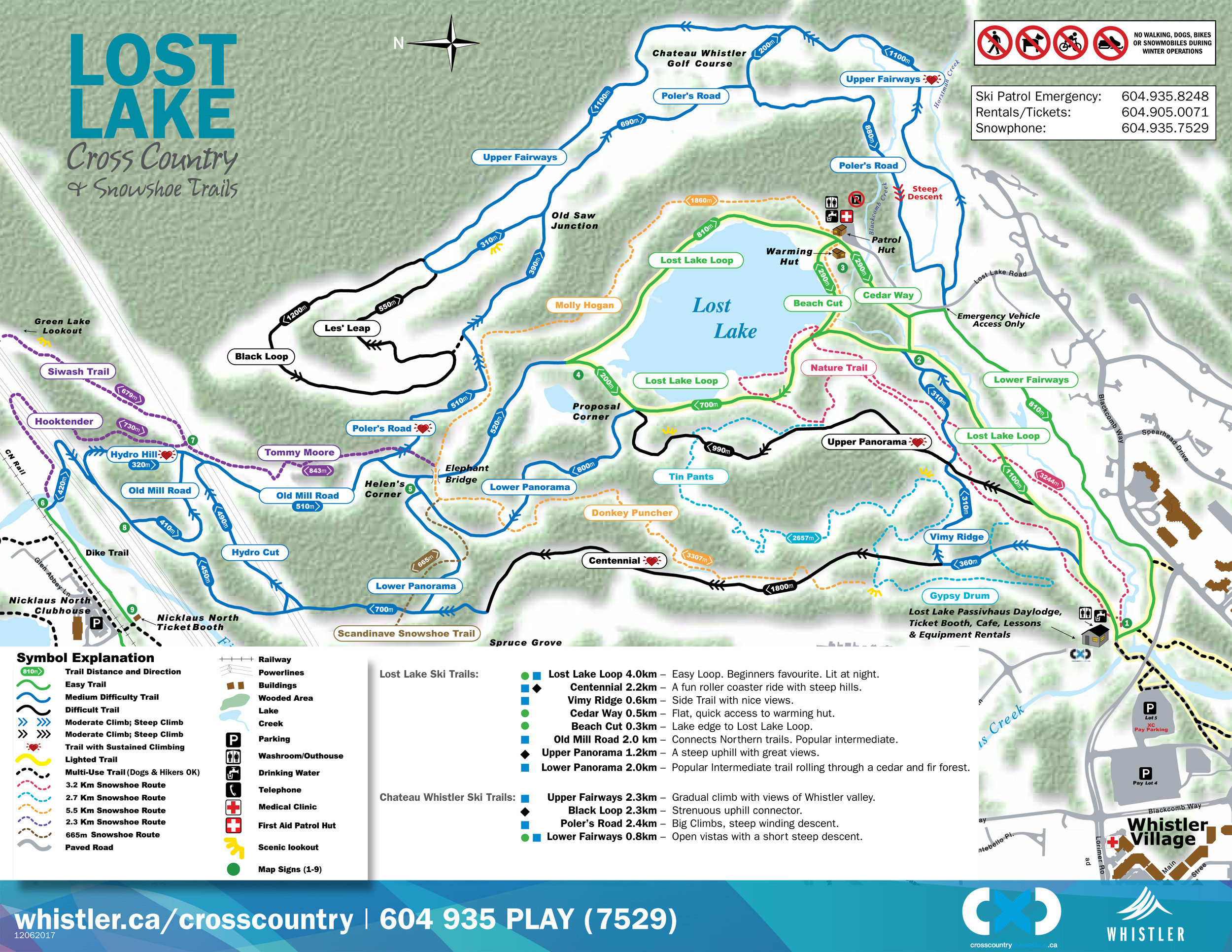 Loipenplan Whistler Lost Lake