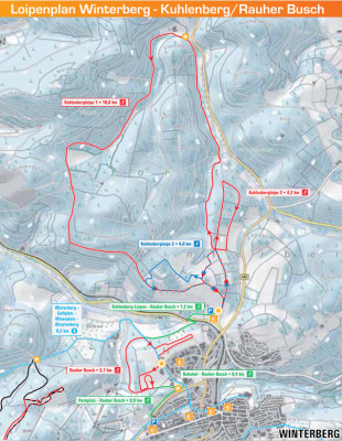 Loipenplan Winterberg Kuhlenberg/Rauher Busch