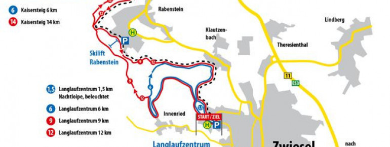 Loipenplan Langlaufzentrum Zwiesel