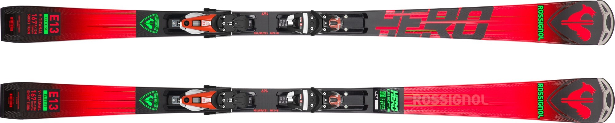 ROSSIGNOL HERO ELITE+ Ti 174cm レーシング Unisex's Racing Skis Hero Elite Lt Ti Konect | Red | Rossignol