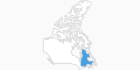 Karte der Skigebiete in Québec