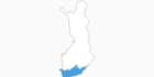 Karte der Skigebiete in Südfinnland