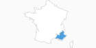 Karte der Skigebiete in Provence-Alpes-Côte d’Azur