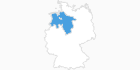 Karte der Skigebiete in Niedersachsen