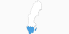 Karte der Skigebiete in Südschweden