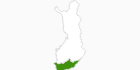 Karte der Langlauf in Südfinnland