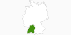Karte der Langlauf in Baden-Württemberg