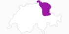 Karte der Unterkünfte in der Ostschweiz