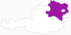 Karte der Unterkünfte in Niederösterreich