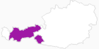 map of all lodging in Tyrol